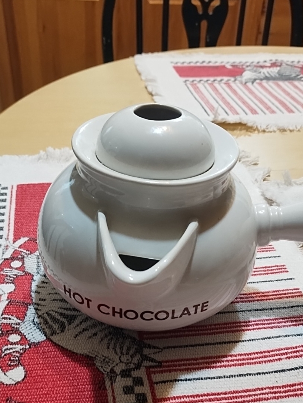 White Hot Chocolate Server Teapot - Unbranded VGC.